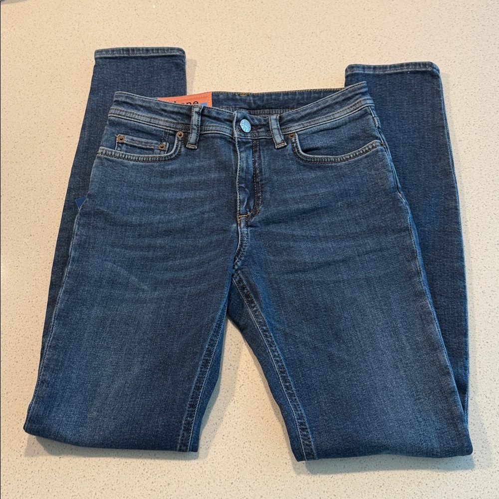 Acne Studios Climb Mid Blue Skinny Jeans 24W-32L - Picture 2 of 13